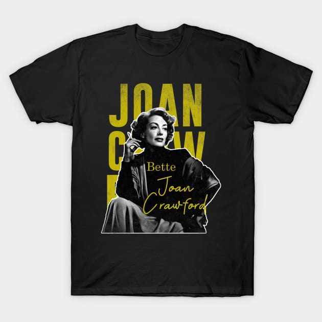 Bette Smoking - joan crawford T-Shirt by Dami BlackTint
